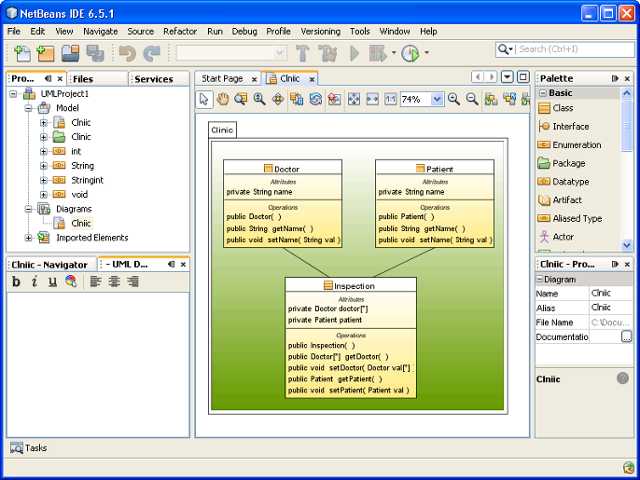 A Class Diagram drew in NetBeans