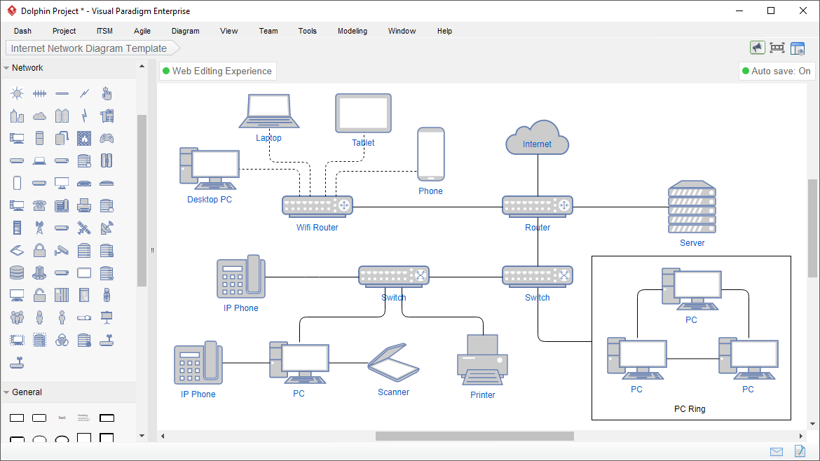 Network diagram software