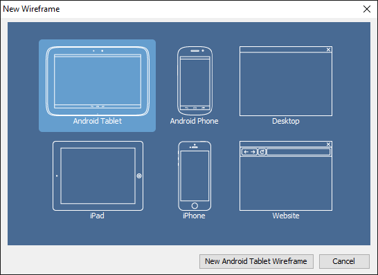 The New Wireframe window