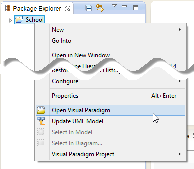 Open Visual Paradigm from Java project