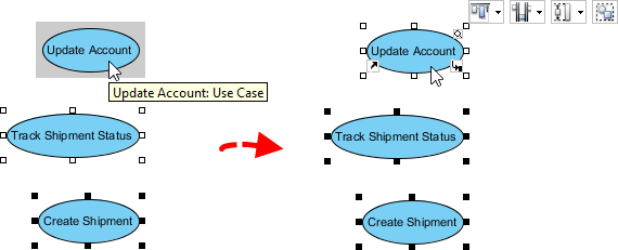 Change the last selected shape