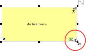 Resizing shape