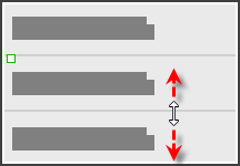 Adjusting row height of a menu