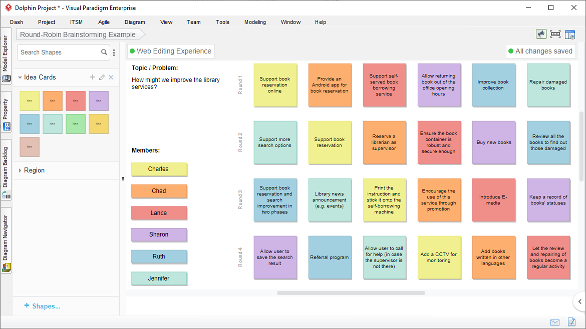 Round-Robin Brainstorming Tool