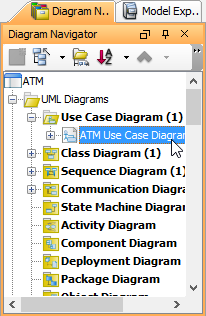 Selecting a diagram