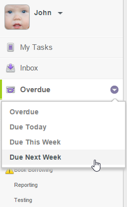 View tasks that will due next week