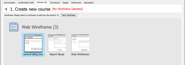 Wireframe selection