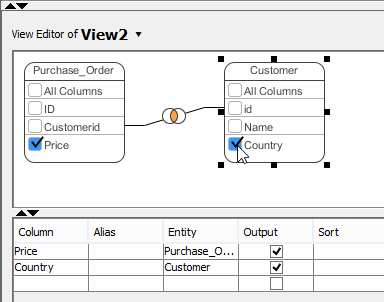 Selecting column