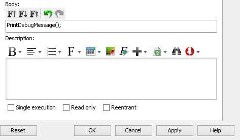 Specifying method for Entry