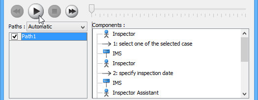 Clicking Play in Sequence Diagram Animation window