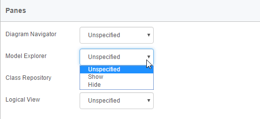 Updating the visibility option for Model Explorer