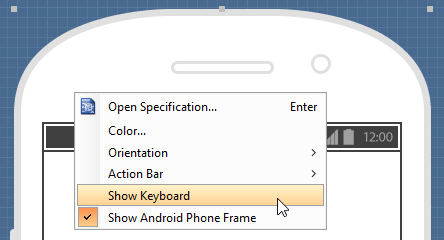 Show keyboard