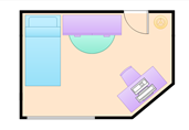 Small bedroom floor plan template