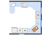 Kitchen floor plan template