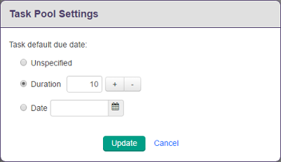 The various default due date options