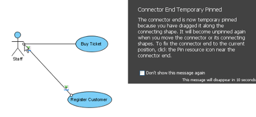 Connector is temporarily pinned