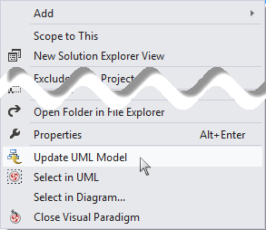 Update UML package and its containing classes from a namespace folder