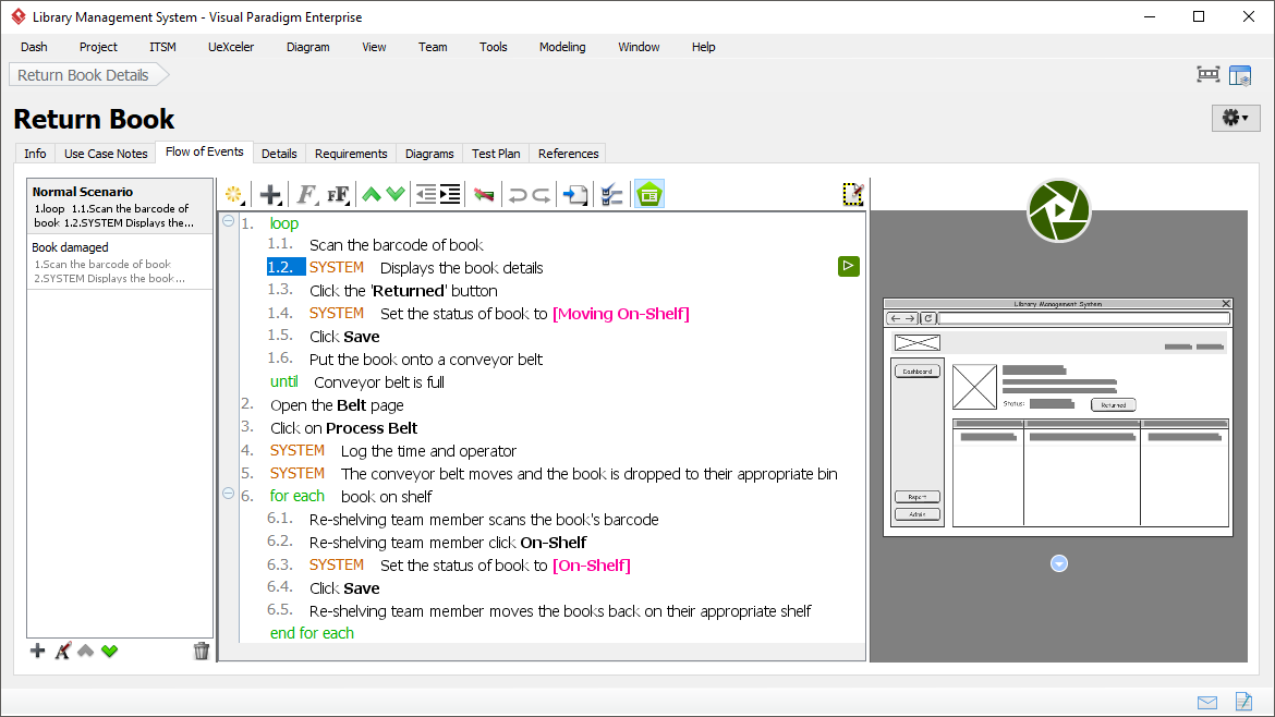 Use Case Based Events Flow