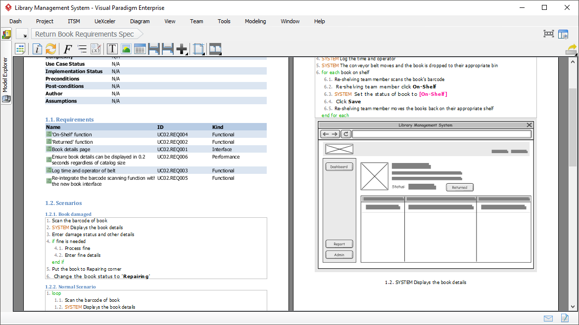 Use case specification