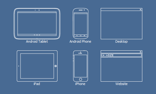 Wireframes for Web, Android, iPhone, iPad and Desktop Apps