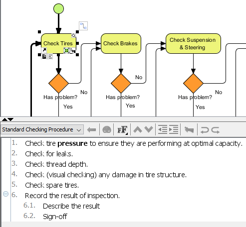 Working Procedure Editor